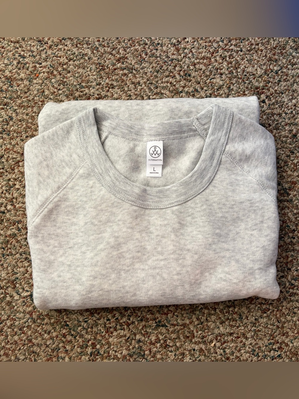 Alternative Apparel Light Heather Gray Women’s Crewneck Sweatshirt